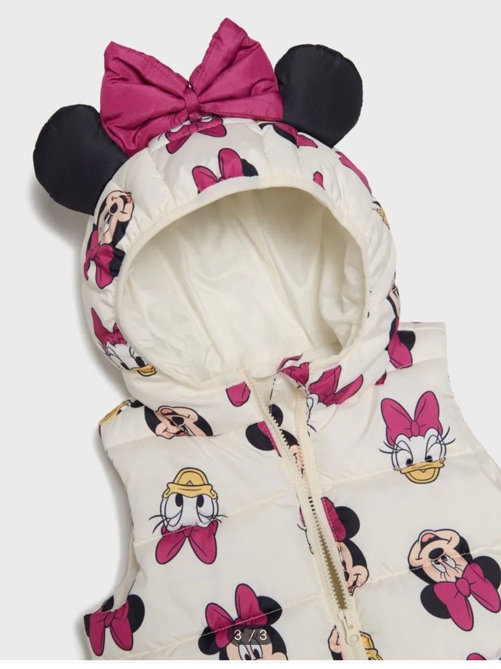 Kız Çocuk Kapüşonlu Mickey mouse Yelek - Görsel 2