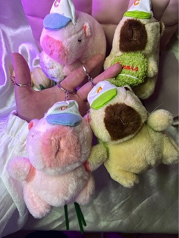 Peluş capybara anahtarlık modeller
