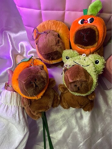 Peluş capybara anahtarlık modelleri
