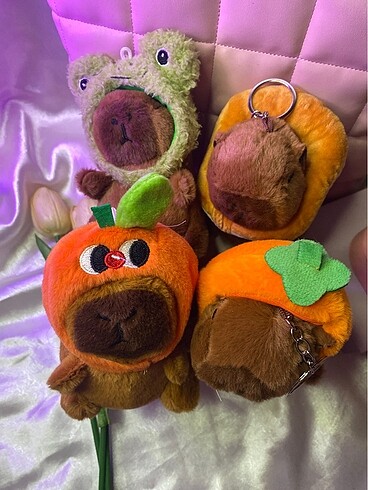 Diğer Peluş capybara anahtarlık modelleri