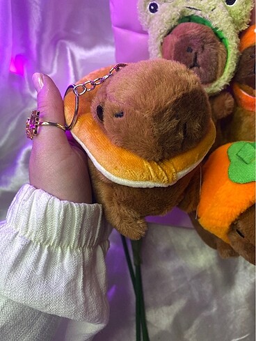  Beden çeşitli Renk Peluş capybara anahtarlık modelleri