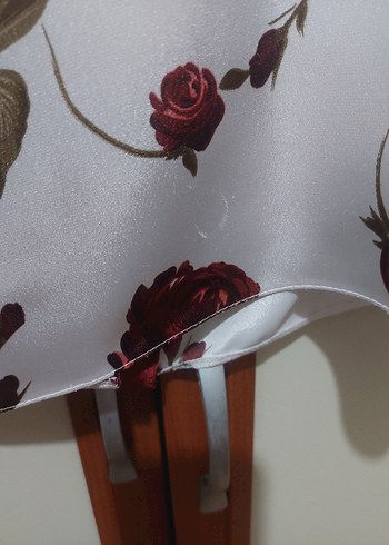 m Beden bordo Renk Bordo Çiçek Desenli Uzun Kollu Midi Kadın Pijama