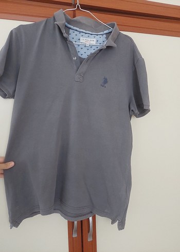 U.S Polo Assn. Gri Pamuklu Erkek Polo Tişört
