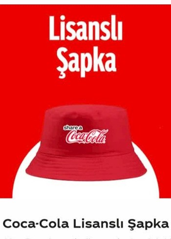 Kırmızı Coca-Cola Lisanslı Şapka