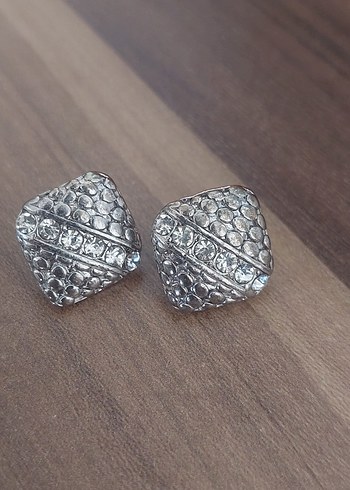 Diğer Gri Parlak Mini Vintage Küpe