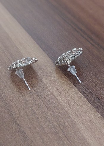  Beden Gri Parlak Mini Vintage Küpe