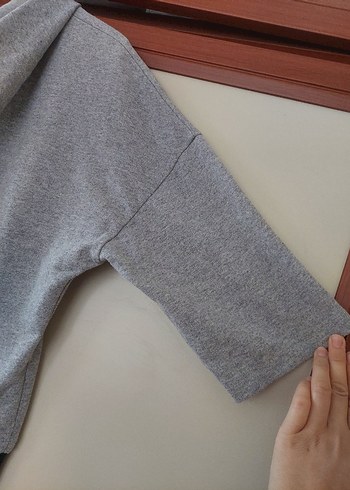 Diğer Gri Kapüşonlu Rahat Kesim Sweatshirt