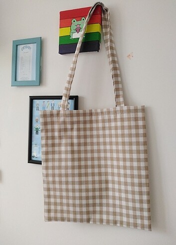 Kahverengi Tote Bag / Bez Çanta 
