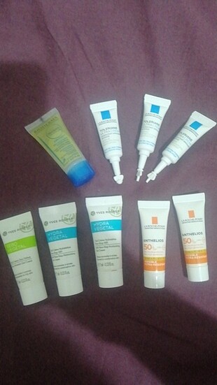 La roche posay bioderma ve yves rocher 2,3, 7 ve 8 ml lik numune