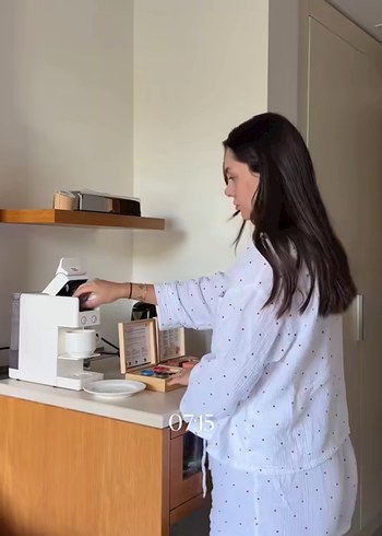 Kalp desenli müslin pijama takımı
