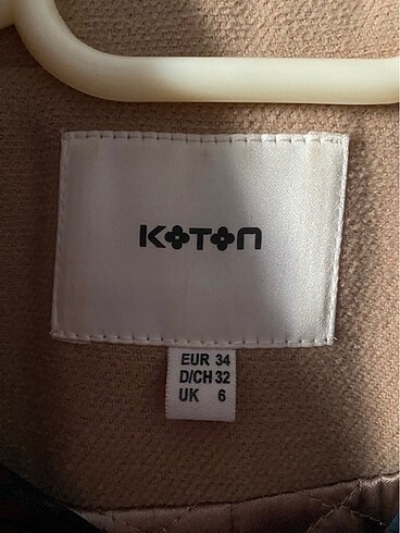 Koton Koton taba renk kaşe kaban