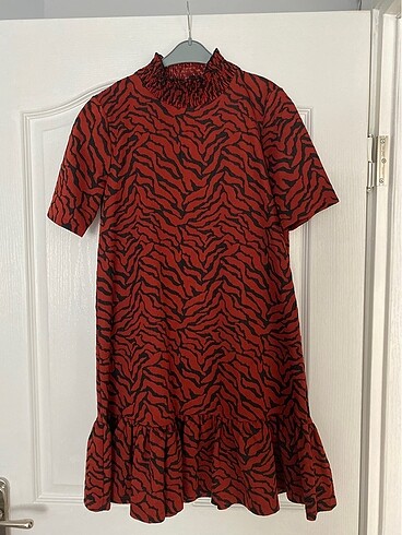 Zara zebra desen mini elbise