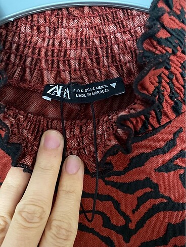 s Beden Zara zebra desen mini elbise