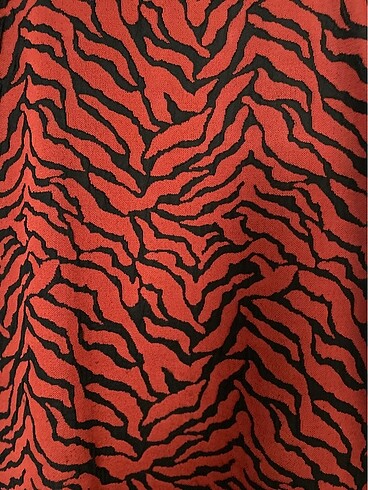 Zara Zara zebra desen mini elbise