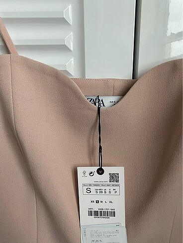 Zara Zara s beden etiketli straplez bluz
