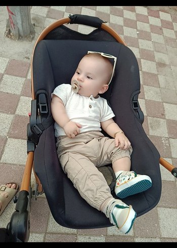 Bej Erkek Çocuk Bol Kesim Denim Pantolon - Görsel 2