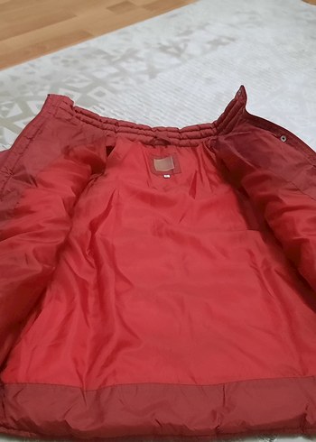 Kırmızı Fermuarlı Kadın Kışlık Mont - Görsel 4