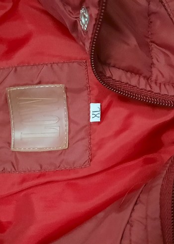 Kırmızı Fermuarlı Kadın Kışlık Mont - Görsel 5