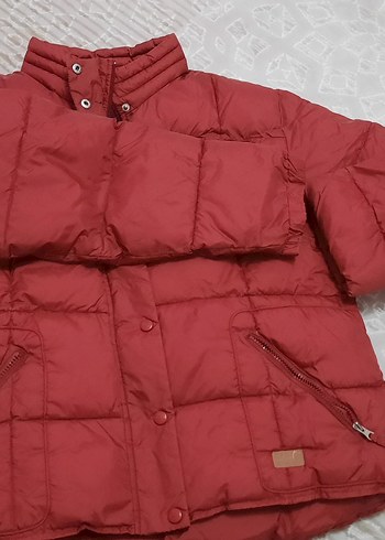 Kırmızı Fermuarlı Kadın Kışlık Mont - Görsel 3