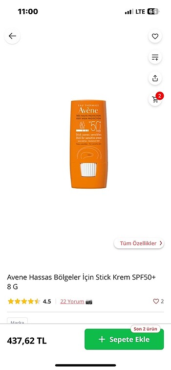 Avene Stick Güneş Kremi