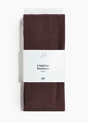 H&M Koyu Kahverengi Dikensiz Legging