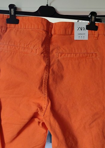 38 Beden turuncu Renk Turuncu Kemerli Erkek Mini Şort