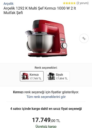 Beden Arçelik hamur yoğurma makinası ve mutfak şefi