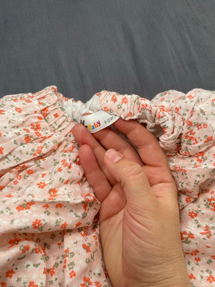 Pembe Baskılı Volanlı Mini Etek - Görsel 3