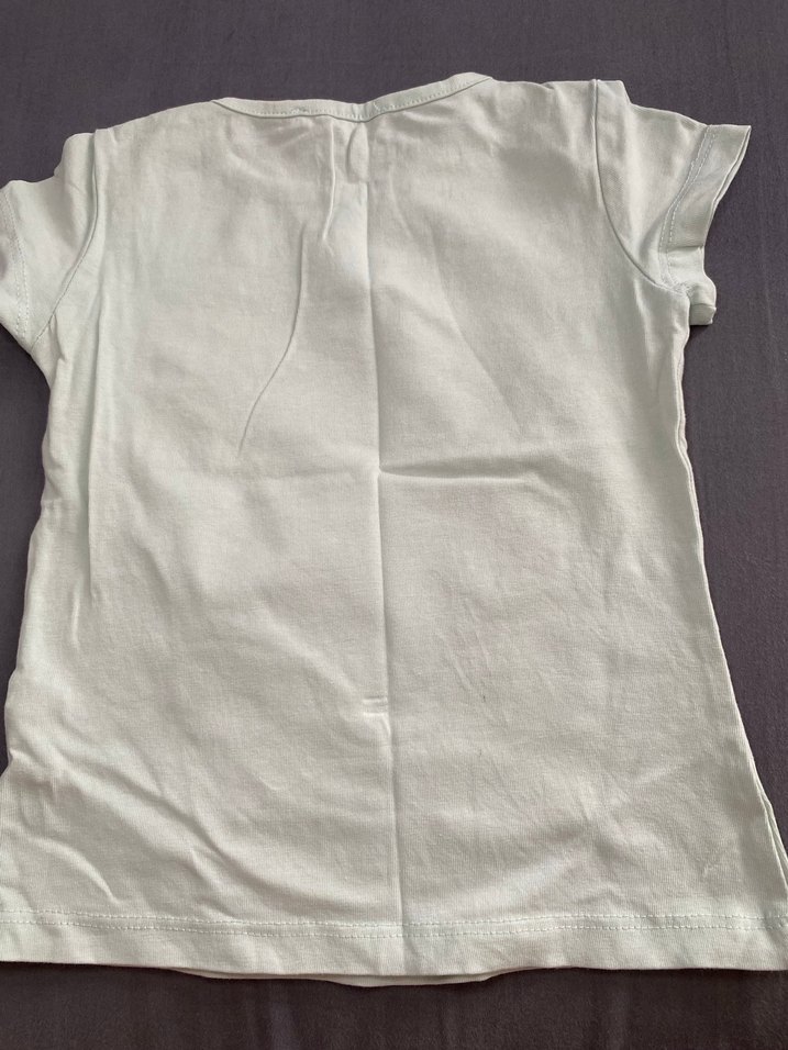 Çiçek ve Mantar Baskılı Kız Tişörtü - Görsel 4