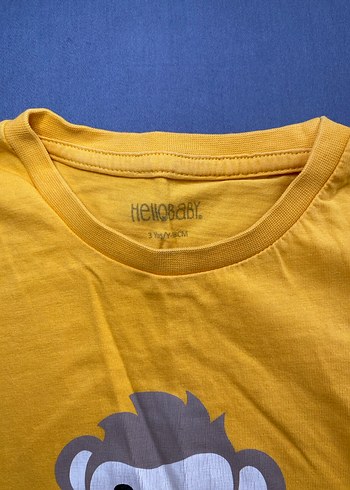 Sarı Monkii Baskılı Erkek Tişört - Görsel 3