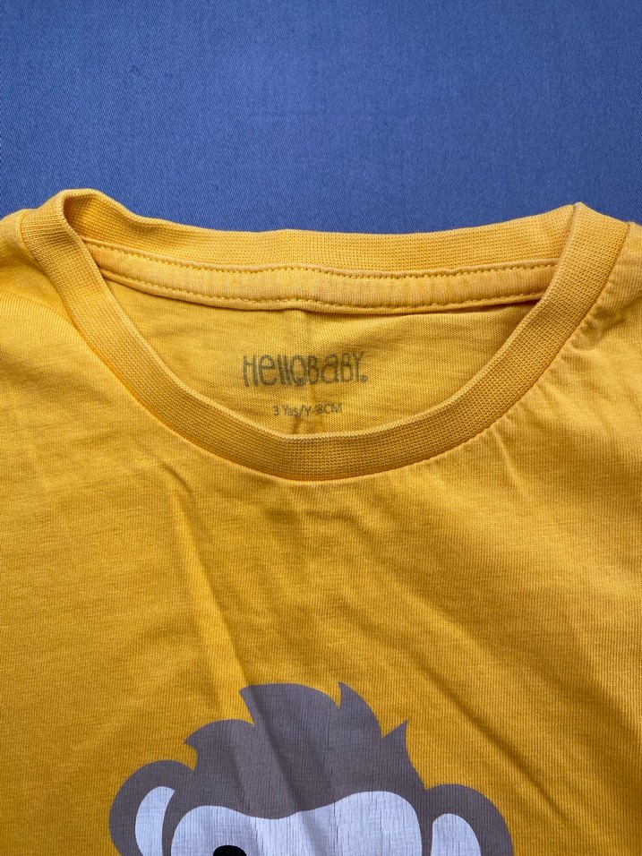 Sarı Monkii Baskılı Erkek Tişört - Görsel 3