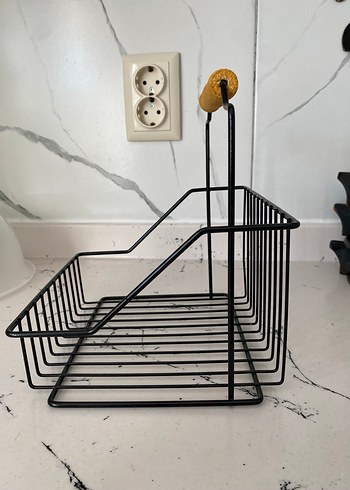 Ahşap Saplı Siyah Metal Duvara Monte Organizer - Görsel 6