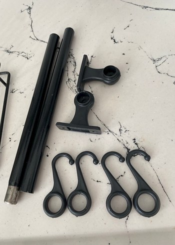 Ahşap Saplı Siyah Metal Duvara Monte Organizer - Görsel 4