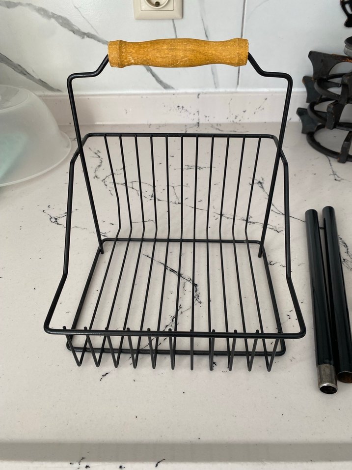 Ahşap Saplı Siyah Metal Duvara Monte Organizer - Görsel 2