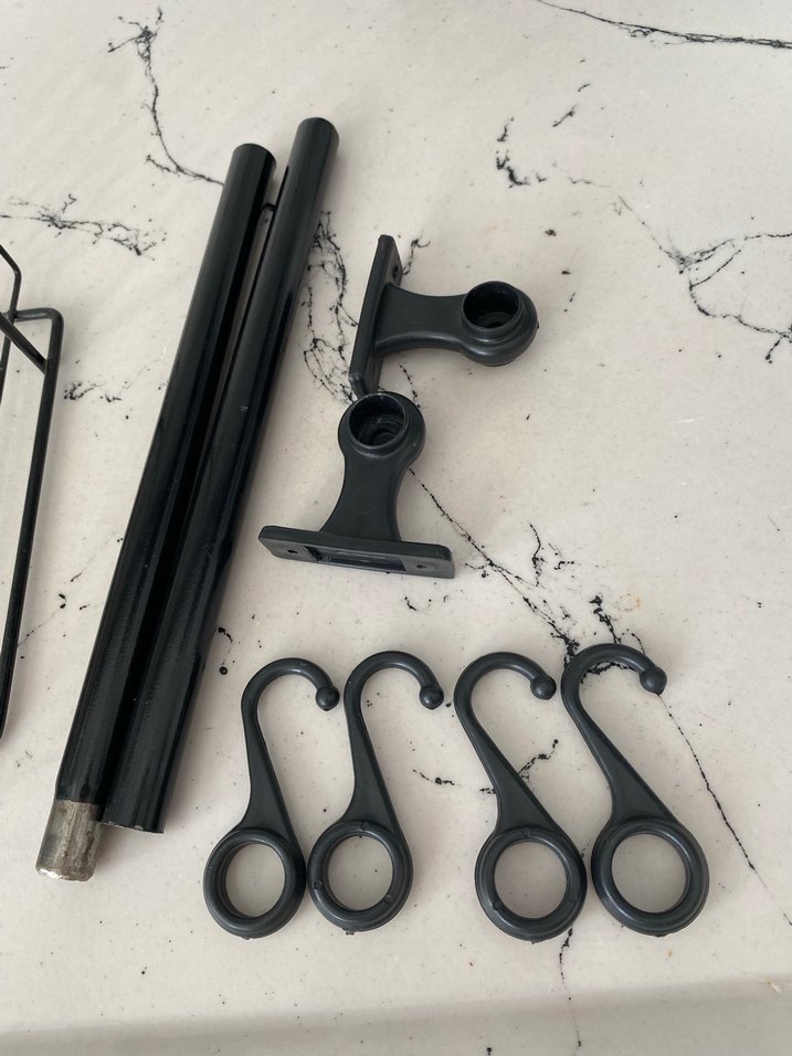 Ahşap Saplı Siyah Metal Duvara Monte Organizer - Görsel 4