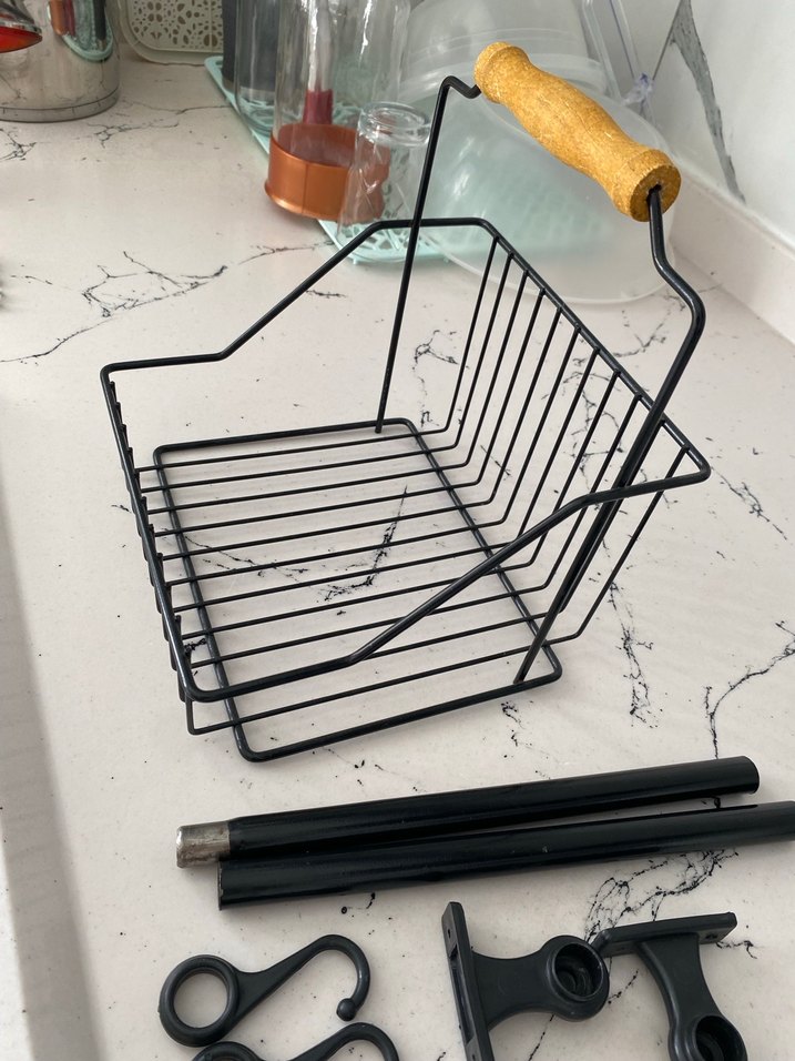 Ahşap Saplı Siyah Metal Duvara Monte Organizer - Görsel 5