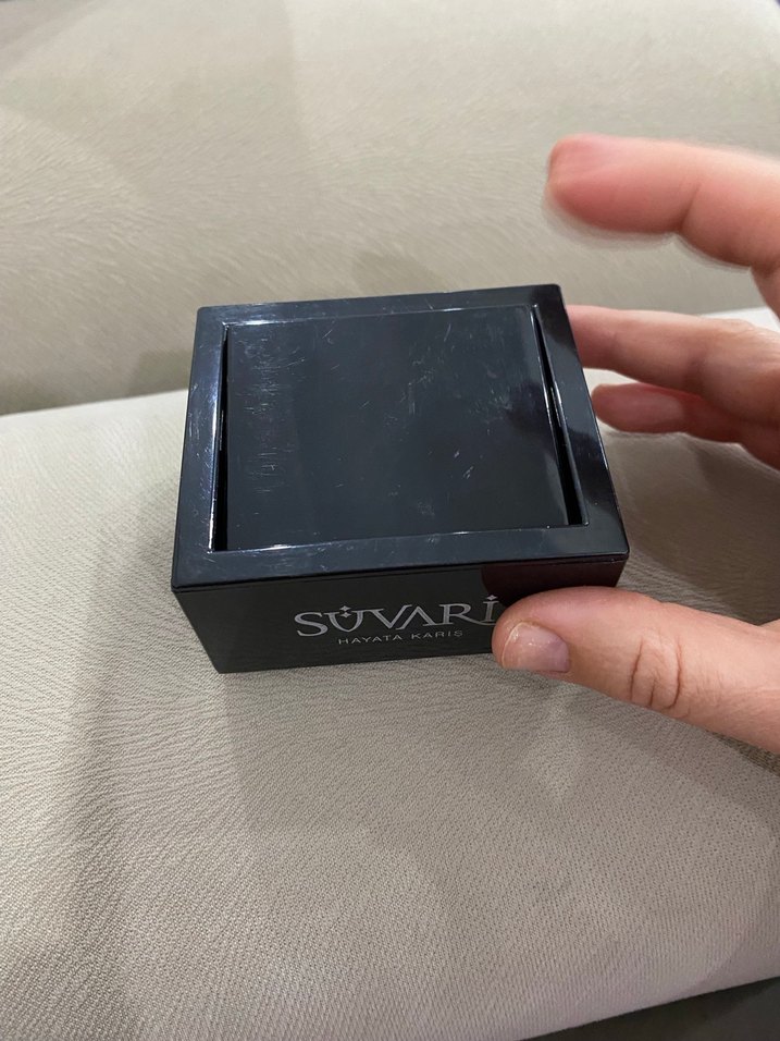 SUVARİ Siyah Kare Kol Düğmesi - Görsel 5