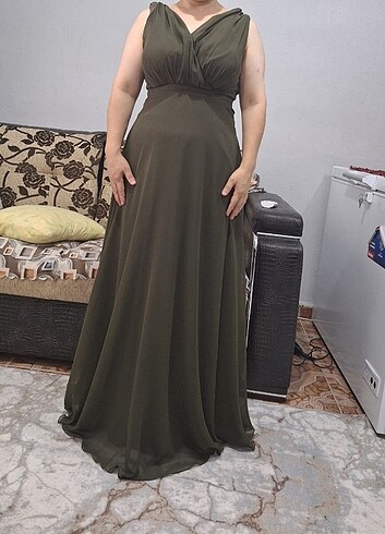 Zara Haki yeşil elbise