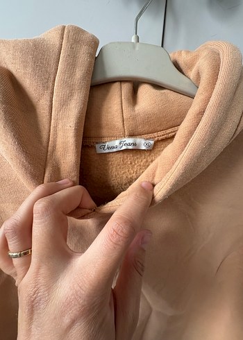 Vena Bej Kapüşonlu Rahat Kesim Sweatshirt