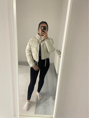 Bershka suni deri şişme mont