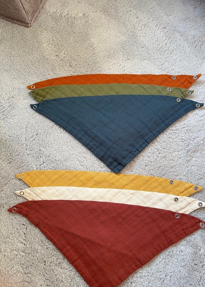 Bebek müslin yaka önlüğü 6lı - Görsel 2