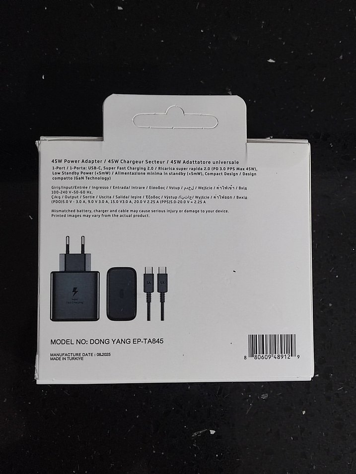 Orjinal Samsung 45W Süper Hızlı Şarj Aleti Bandrollü Type C 5A - Görsel 2
