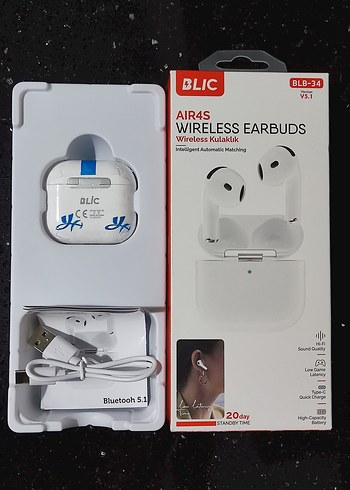 ORJİNAL iPhone BLIC AIR4S BLB-34 AirPods Bluetooth Kulaklık - Görsel 7