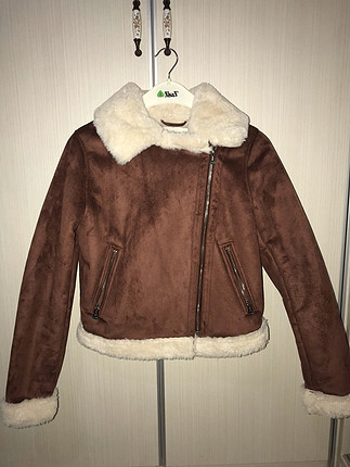 Pull and Bear kahve gül kurusu mont