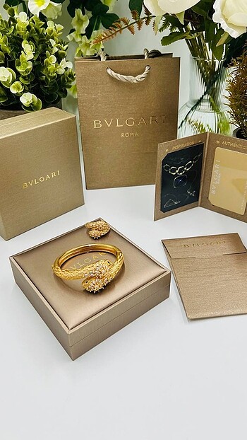 Bvlgari Bvlgari Plated Bracelet And Ring Set