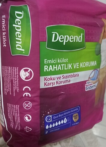 Depend kilolu ped