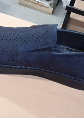 Lacivert deri ayakkabi.Erkek Günlük Kaydırmaz Ayakkabı - Görsel 2