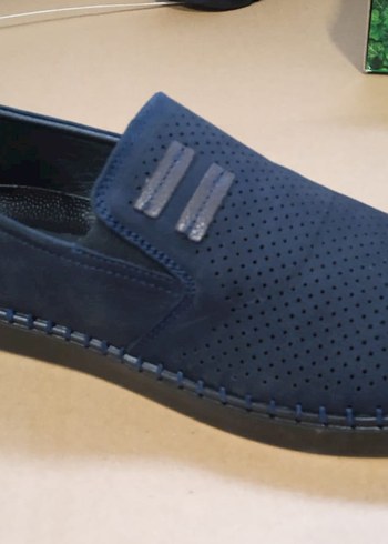 Lacivert deri ayakkabi.Erkek Günlük Kaydırmaz Ayakkabı - Görsel 3
