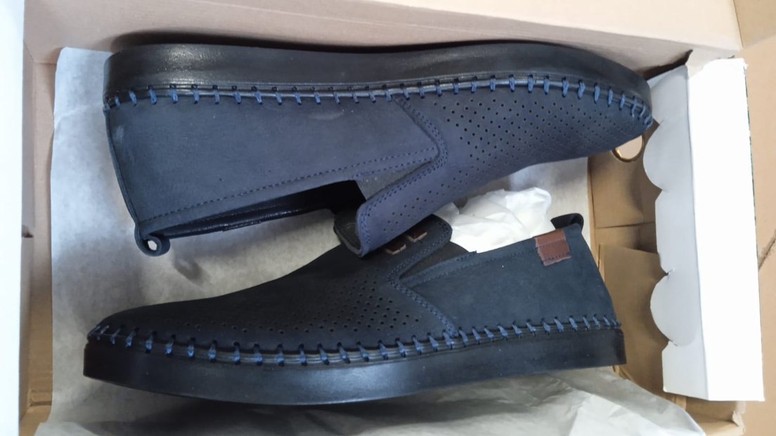 Lacivert deri ayakkabi.Erkek Günlük Kaydırmaz Ayakkabı - Görsel 4