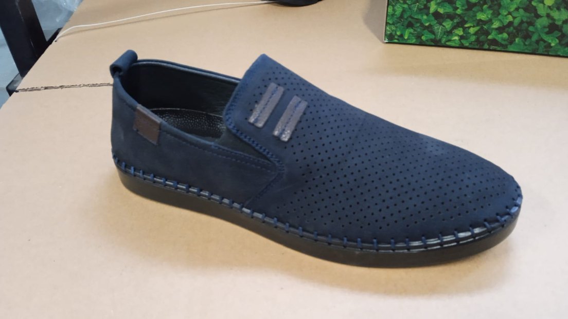 Lacivert deri ayakkabi.Erkek Günlük Kaydırmaz Ayakkabı - Görsel 3